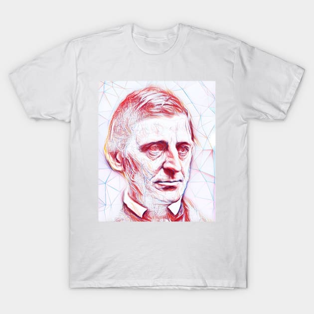 Ralph Waldo Emerson Portrait | Ralph Waldo Emerson line art T-Shirt by JustLit